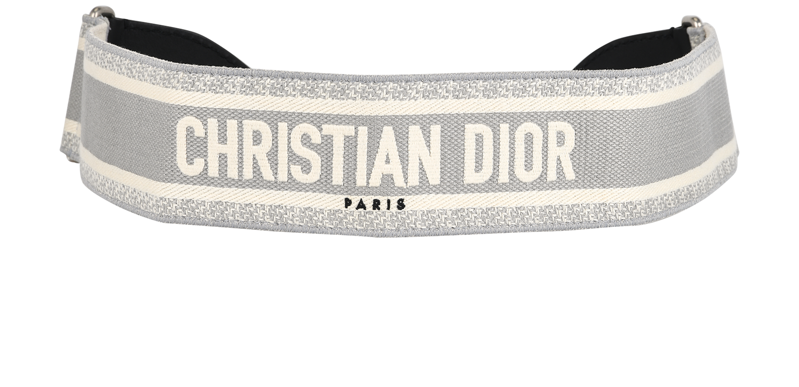 Christian Dior Adjustable Shoulder Strap, &pound;375, Accessories, Cream/Grey, Canvas/Leather, Back view